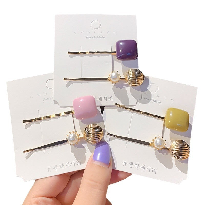 A317  Versatile Pearl Side Hair Clips, Minimalist Hair Accessories for Bangs