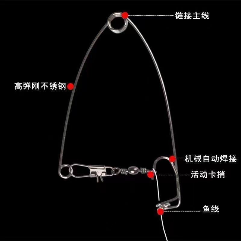 A241  Automatic Fishing Ejection Device, Spring Hook Set, Lazy Fishing Tool Fishing Accessories