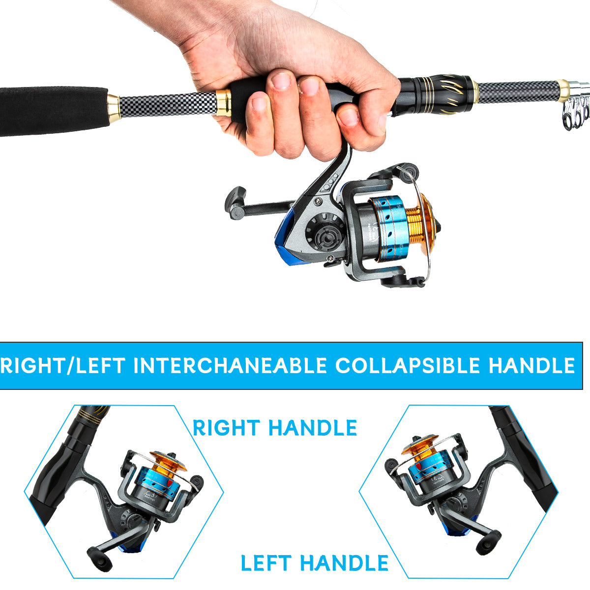 A239  Long Distance Casting Sea Fishing Rod Combo, Reel & Rod Bag Set for Beginners, Complete Saltwater Fishing Kit