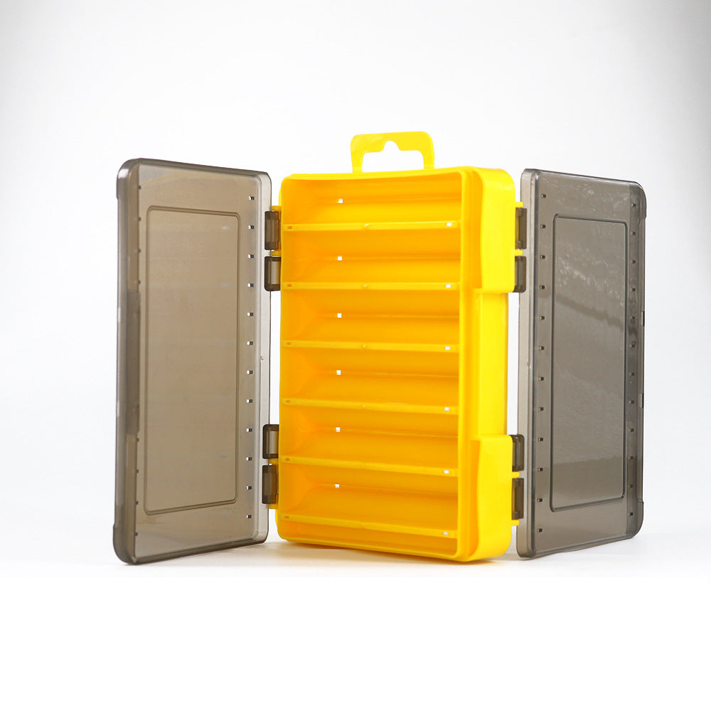 A268  Multi-Color Double-Sided Fishing Wooden Shrimp Box, Lure Bait Storage, Sea Fishing Accessory Organizer