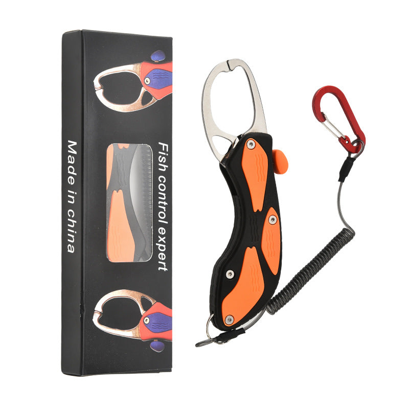 A285  Stainless Steel Fishing Lip Grip Pliers with Lanyard, Fishing Tackle Accessory