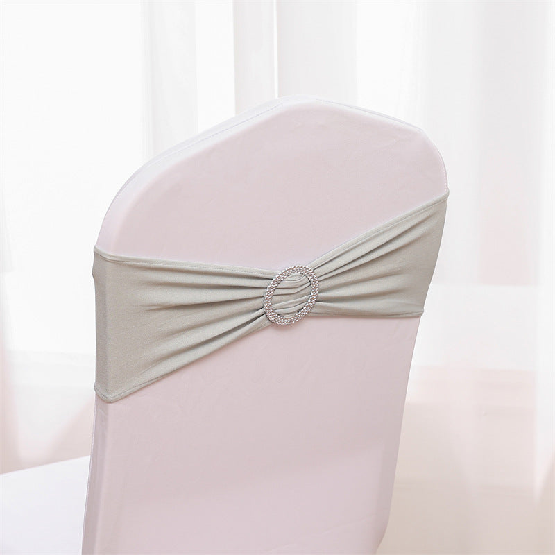 Spandex Chair Sashes Bands 50PCS Stretch Chair Ties Bows with Buckle Slider for Wedding Party Banquet Decoration