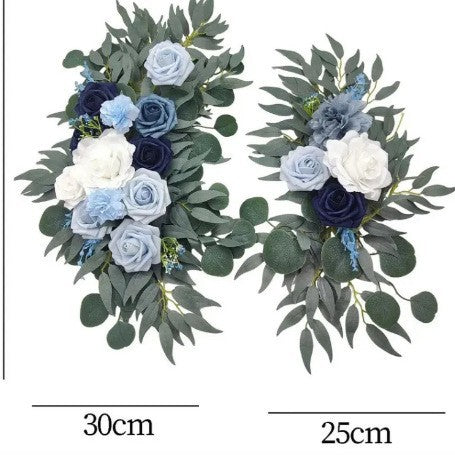 Faux Arch Flower Swag Set of 2 for Wedding Welcome Signs Floral Swag Wedding Reception Ceremony Signs Decor