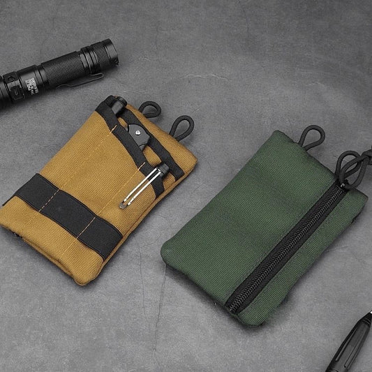 A330  Outdoor Oxford Cloth Card Coin Pouch, Minimalist Key Organizer, Portable Waist Bag for Travel