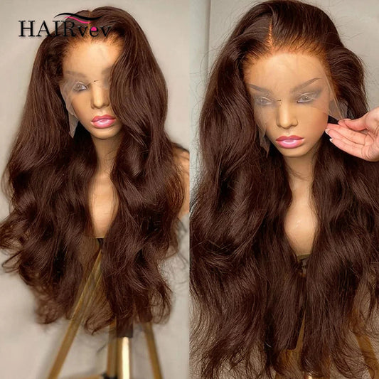 A227  Women's Body Wave Long Curly Lace Front Wig, Synthetic Full Cap Fashion Natural Realistic Wig