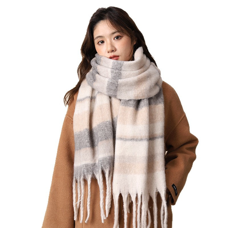 Women's Scarf Winter Warmth Long Shawl Oversized Scarf Thick Blanket-Style Scarf for Cold Weather