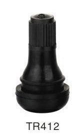 A311  TR413/TR414 Tubeless Tire Valve Stems, Black Rubber & Alloy Valve Caps Universal Tire Valves