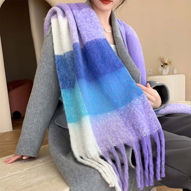 Winter Women Warm Scarf Long Shawl Large Scarves Cold Weather Thick Blanket Scarfs