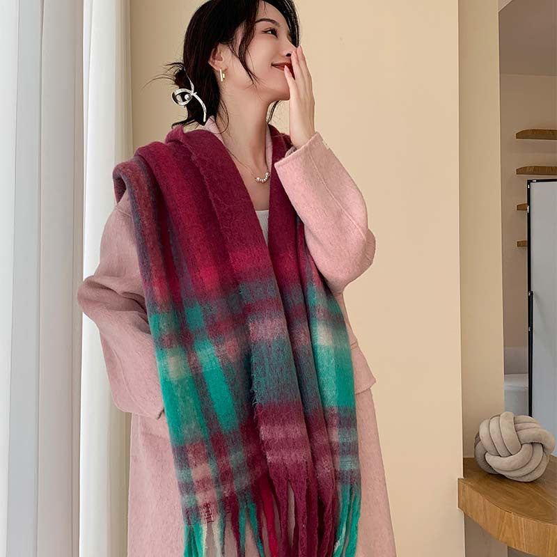 Winter Women Warm Scarf Long Shawl Large Scarves Cold Weather Thick Blanket Scarfs