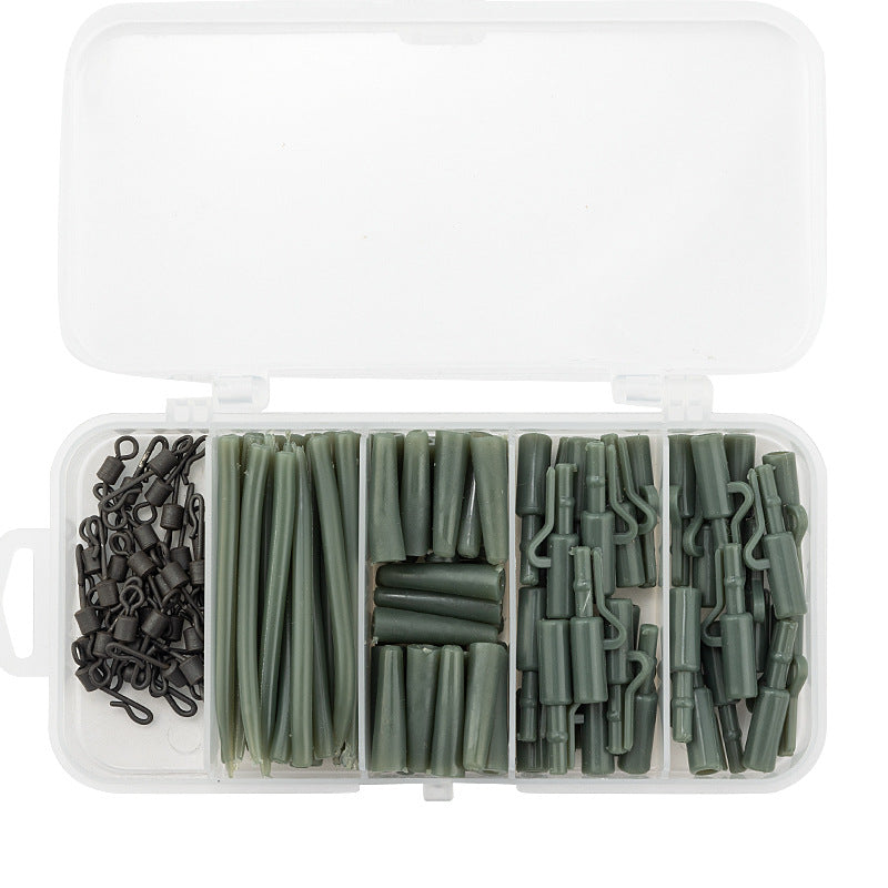 A339   120PCS European Carp Fishing Accessories Set, High Quality Hose Pin Tail Pipe Tackle Box for Reservoir Fishing