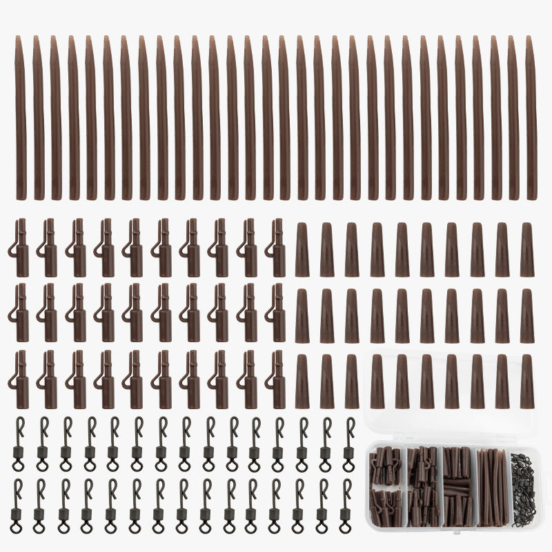 A339   120PCS European Carp Fishing Accessories Set, High Quality Hose Pin Tail Pipe Tackle Box for Reservoir Fishing