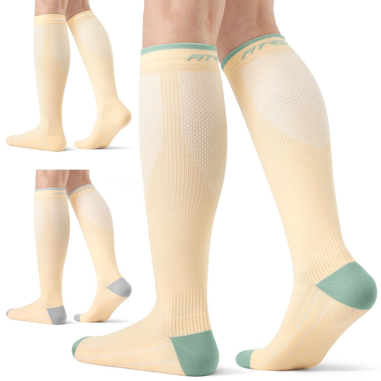 A355  --3 Pairs Compression Socks for Women and Men 20-30mmHg-Circulation Support Socks