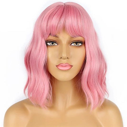 A216  Water Wave Short Curly Wig, Party Cosplay Costume Amazon Hot Sale Wig for Women