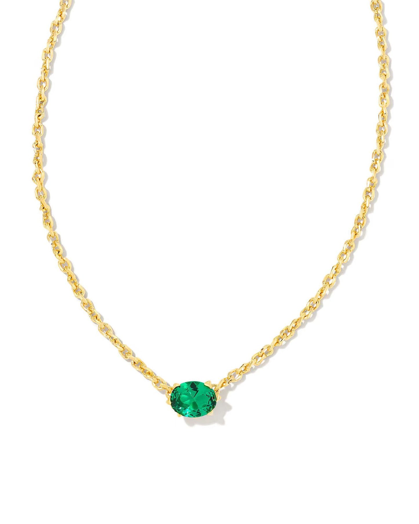 A358   New Luxury Colorful Gold Oval Gem Pendant Necklace Minimalist Dainty Clavicle Chain Fashion Women Jewelry