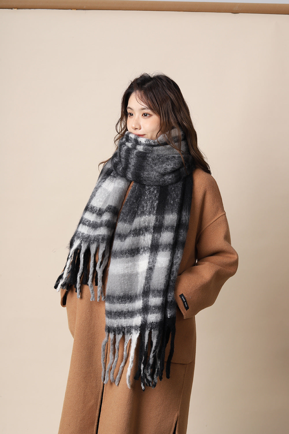 Women's Scarf Winter Warmth Long Shawl Oversized Scarf Thick Blanket-Style Scarf for Cold Weather