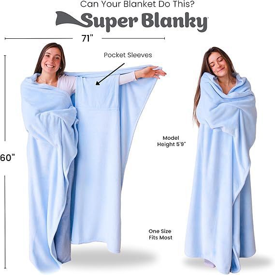 A361  Wearable Warm Blanket Soft Cozy Shawl Wrap Blanket For Sofa Bed Home Outdoor Mother's Day Gift