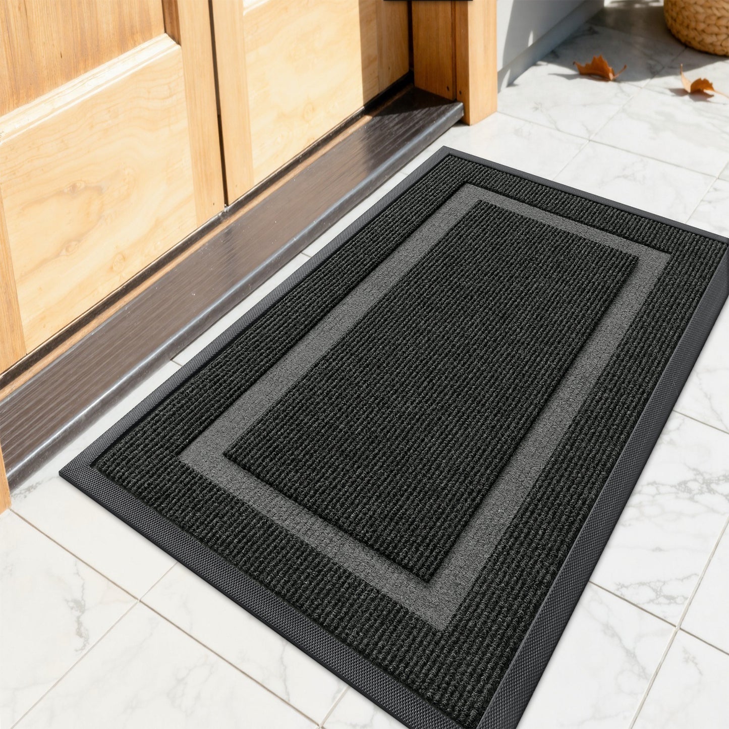 Kitchen Rugs, Non-Slip Machine Washable Kitchen Runner Rugs Floor Mats, Absorbent Comfort Standing Mats for Kitchen, Sink, Laundry and Hallway, Beige & Grayish Brown
