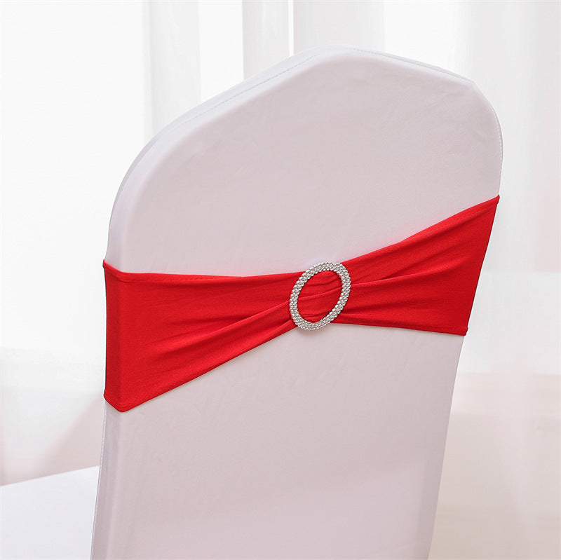 Spandex Chair Sashes Bands 50PCS Stretch Chair Ties Bows with Buckle Slider for Wedding Party Banquet Decoration