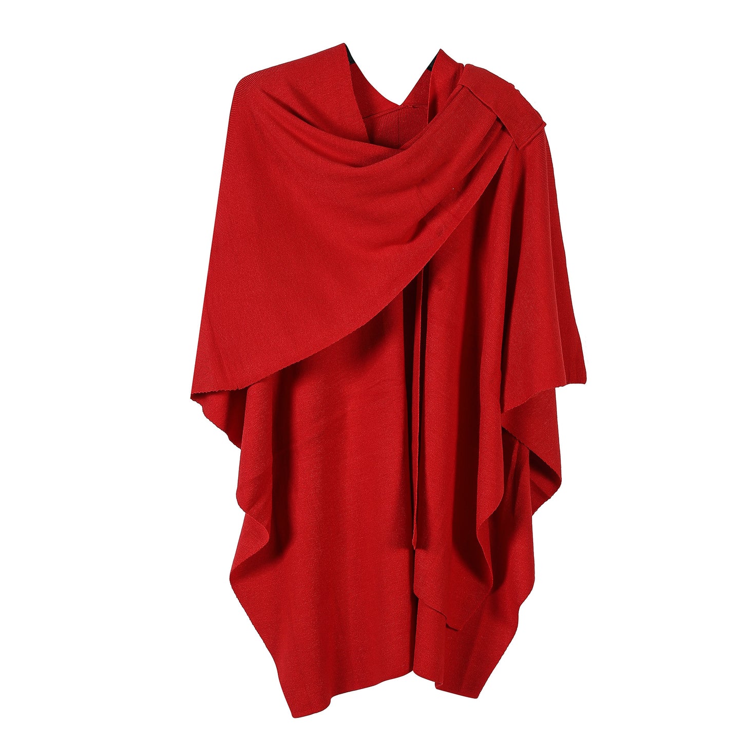 Womens Large Cross Front Poncho Sweater Wrap Topper Knitted Elegant Shawls Cape for Fall Winter