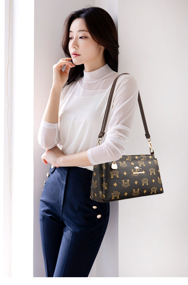 B363  Women's Fashion Crossbody Bag Versatile Large Capacity Shoulder Underarm Purse Casual Daily Handbag