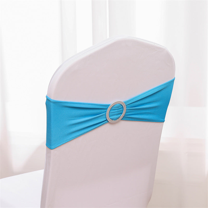 Spandex Chair Sashes Bands 50PCS Stretch Chair Ties Bows with Buckle Slider for Wedding Party Banquet Decoration