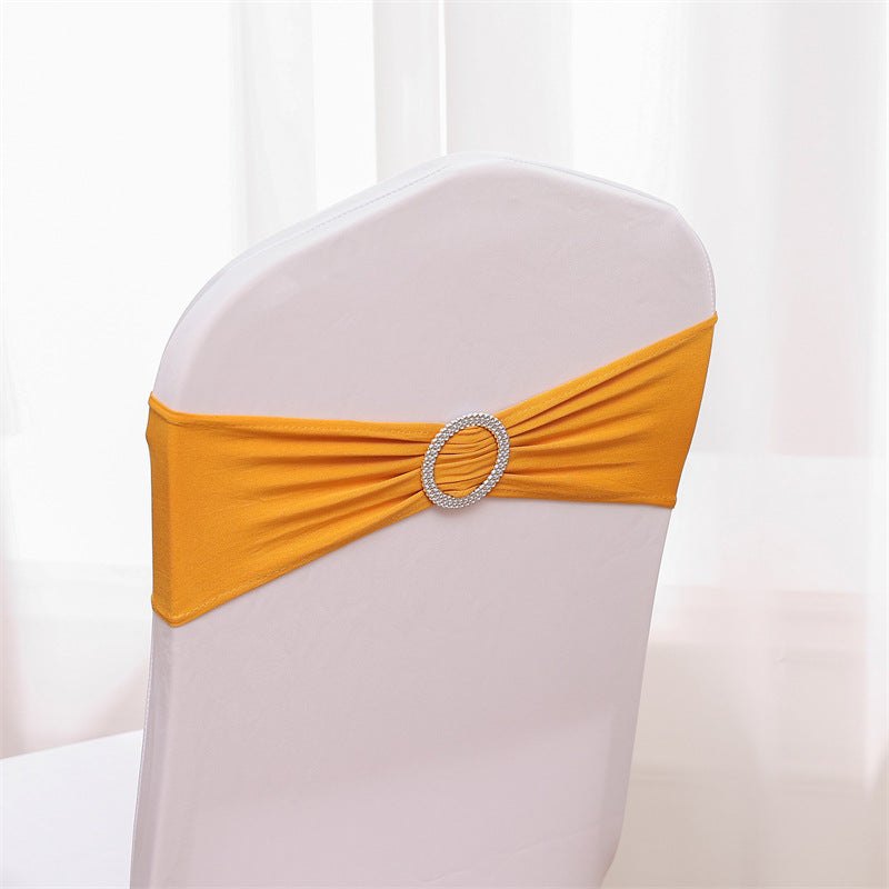 Spandex Chair Sashes Bands 50PCS Stretch Chair Ties Bows with Buckle Slider for Wedding Party Banquet Decoration