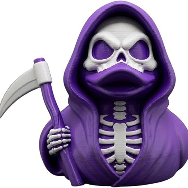 A194  Dark Death Scythe Duck Decor, Gothic Style Home & Shelf Ornament