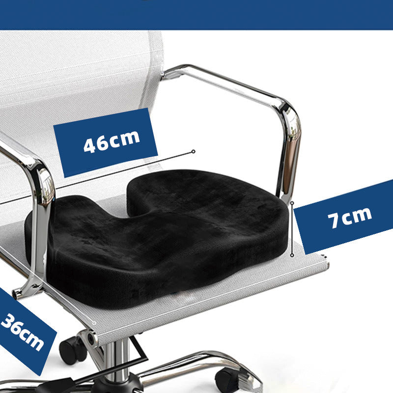 Doctor Recommended Memory Foam Seat Cushion for Office Chairs & Car - Ergonomic Office Desk Accessories - Cushions for Tailbone Pain Relief, Sciatica (Black, Large)