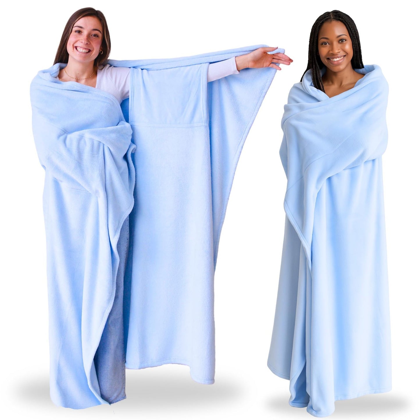 A361  Wearable Warm Blanket Soft Cozy Shawl Wrap Blanket For Sofa Bed Home Outdoor Mother's Day Gift