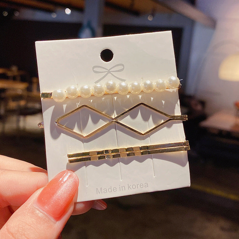 A317  Versatile Pearl Side Hair Clips, Minimalist Hair Accessories for Bangs