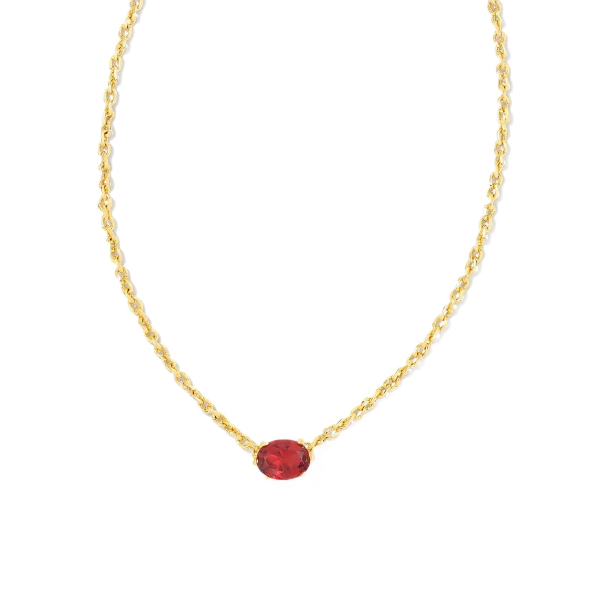 A358   New Luxury Colorful Gold Oval Gem Pendant Necklace Minimalist Dainty Clavicle Chain Fashion Women Jewelry