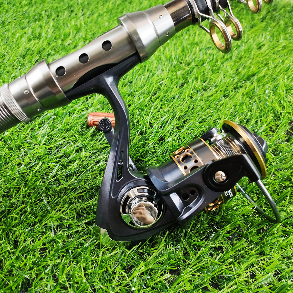 F348  Lure Fishing Rod Reel Full Set Long Casting Fishing Gear with Soft Lures Minnow Hooks Fishing Line
