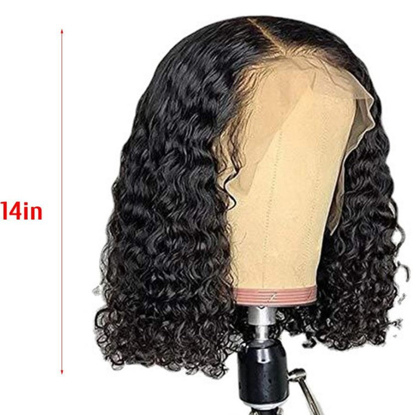 A335  Middle Part Short Tube Curly Wig Afro Kinky Synthetic Wig for Women