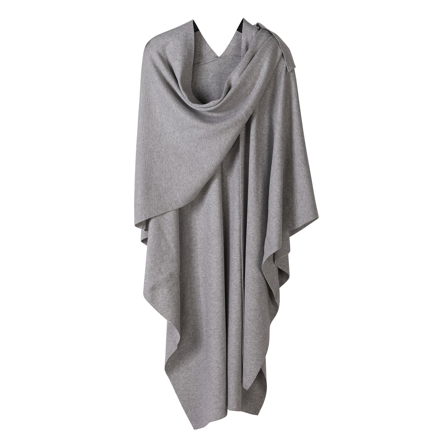 Womens Large Cross Front Poncho Sweater Wrap Topper Knitted Elegant Shawls Cape for Fall Winter