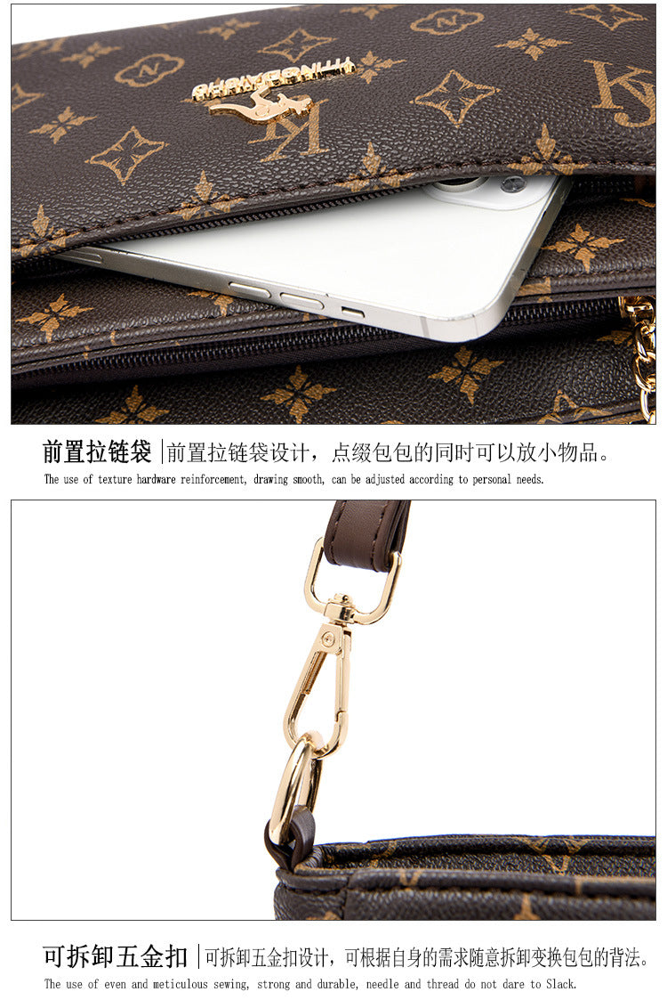 B363  Women's Fashion Crossbody Bag Versatile Large Capacity Shoulder Underarm Purse Casual Daily Handbag