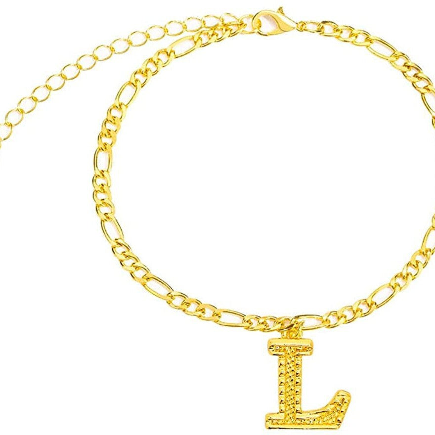 English Alphabet Ankle Chain Retro Minimalist Style Gold Ankle Chain Jewelry Gift