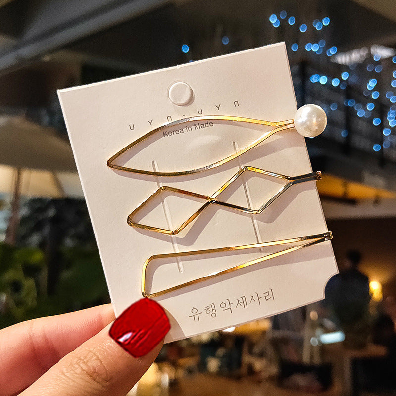 A317  Versatile Pearl Side Hair Clips, Minimalist Hair Accessories for Bangs