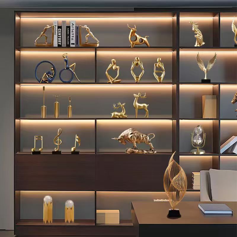 Premium Bookshelf Collection: Artistic Decorative Pieces Wine Cabinets for Living Rooms, Offices, and Study Areas Entranceway Decor for Model Homes