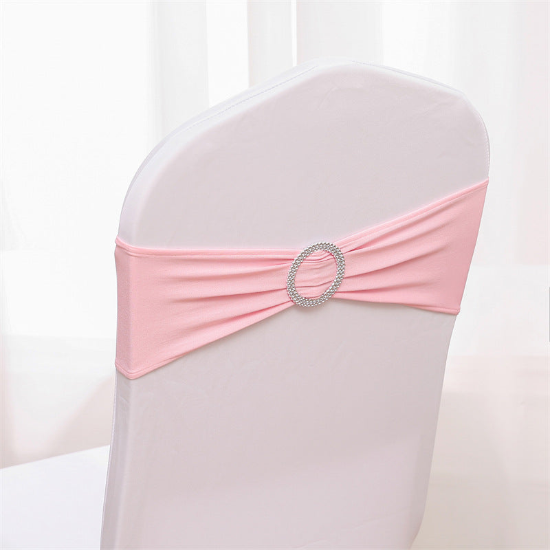 Spandex Chair Sashes Bands 50PCS Stretch Chair Ties Bows with Buckle Slider for Wedding Party Banquet Decoration