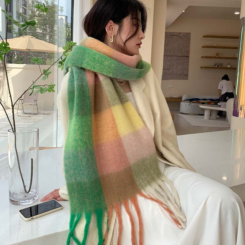 Winter Women Warm Scarf Long Shawl Large Scarves Cold Weather Thick Blanket Scarfs