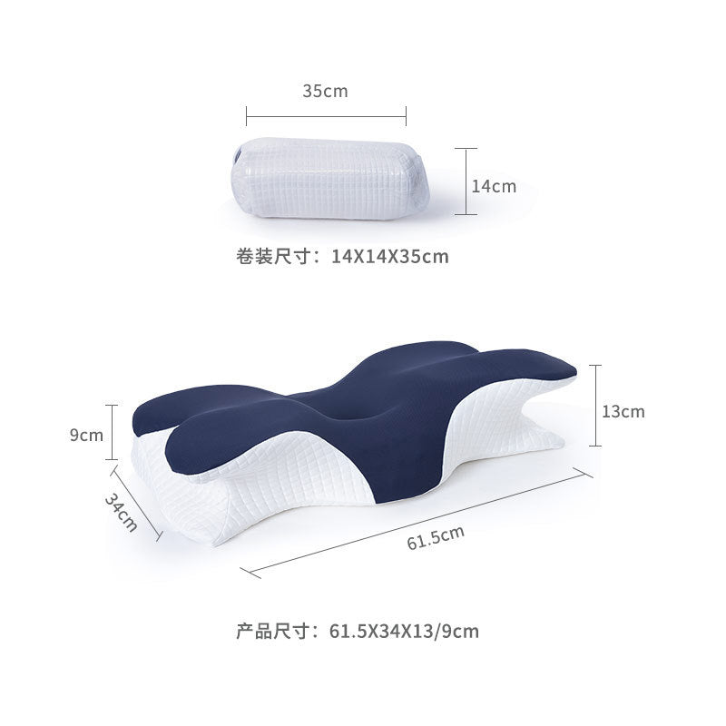 Cervical Pillow for Neck and Shoulder,Contour Memory Foam Pillow,Ergonomic Neck Support Pillow for Side Back Stomach Sleepers with Pillowcase
