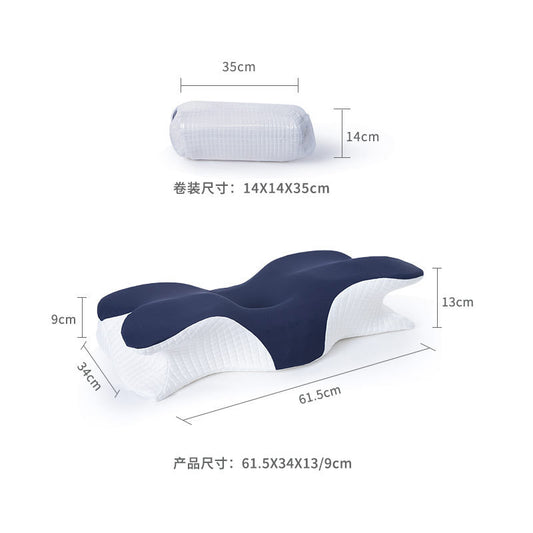 Cervical Pillow for Neck and Shoulder,Contour Memory Foam Pillow,Ergonomic Neck Support Pillow for Side Back Stomach Sleepers with Pillowcase