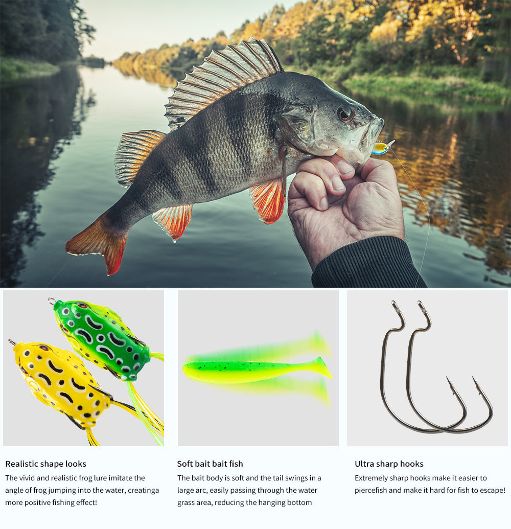 F340  97/302-Piece Accessory Set: Lure Fishing Tackle, Plastic Lures, Artificial Lures, and Lure Accessories