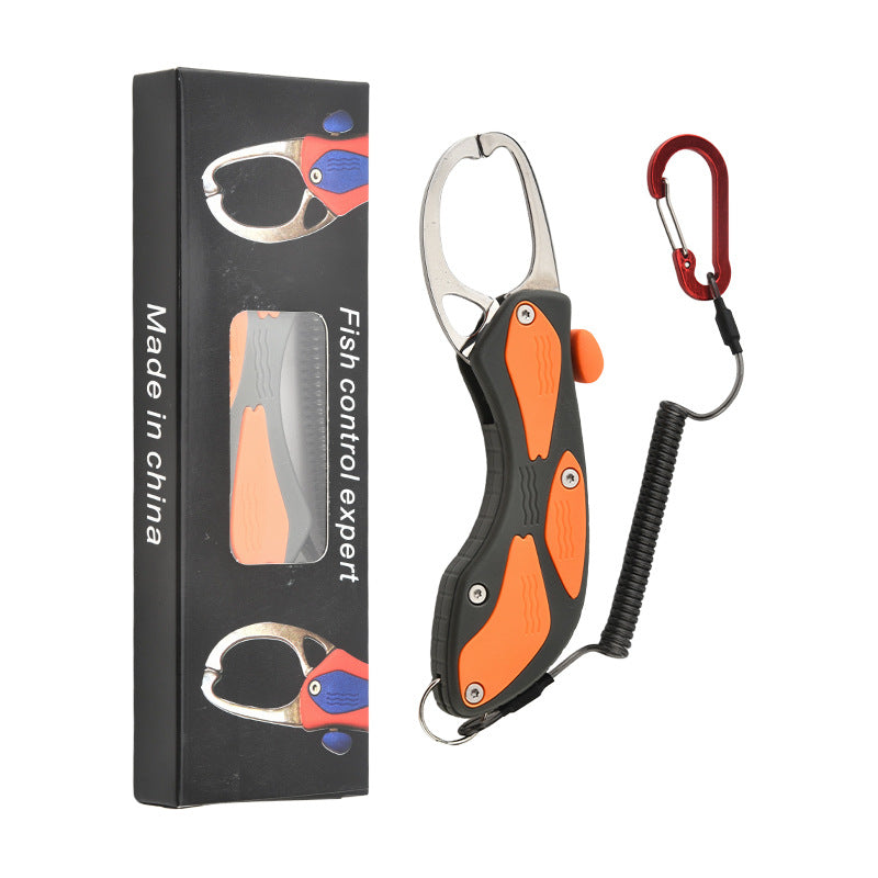 A285  Stainless Steel Fishing Lip Grip Pliers with Lanyard, Fishing Tackle Accessory