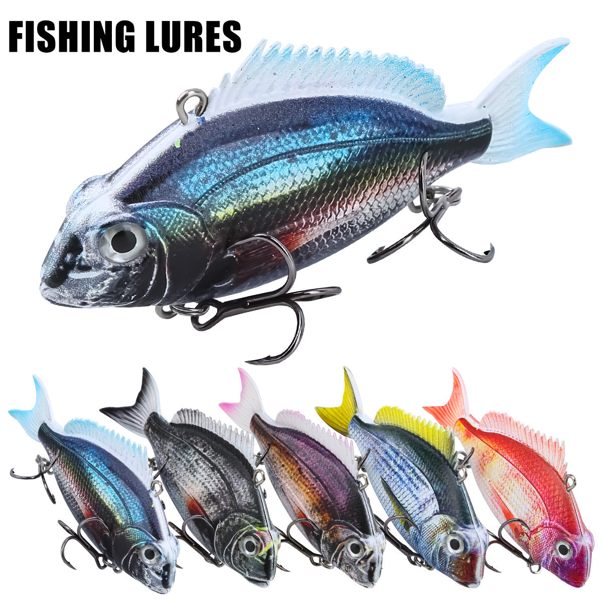 A258  Special VIB Hard Lure for Sea Bream Fishing, 3D Printed Coating, Multi-Color Multi-Spec Bionic Bait