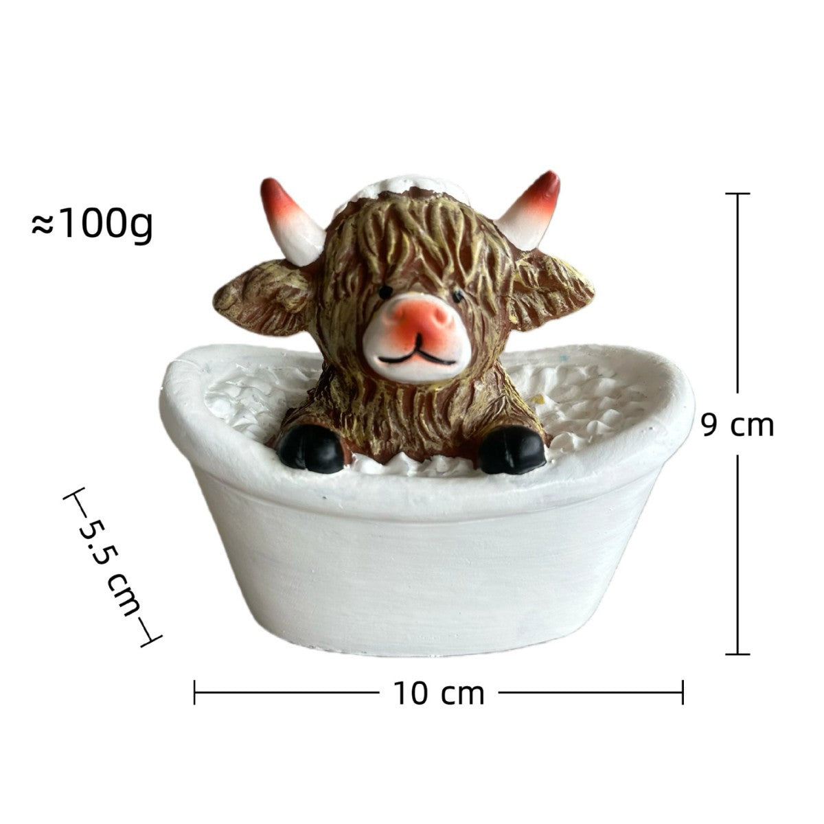 Bathroom Decor Highland Cow Statue Resin Ornament Craft Creative Holiday Home Decor Gift