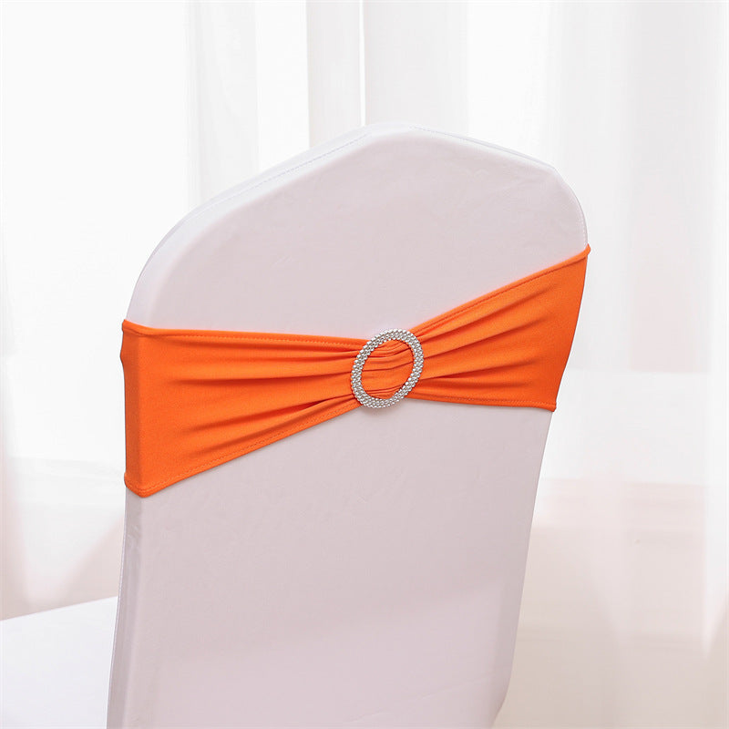 Spandex Chair Sashes Bands 50PCS Stretch Chair Ties Bows with Buckle Slider for Wedding Party Banquet Decoration