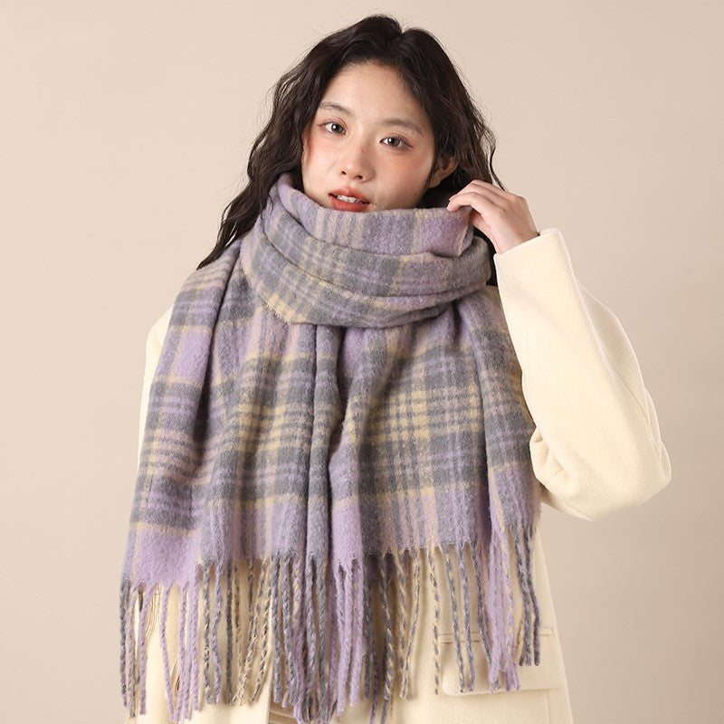 Women's Scarf Winter Warmth Long Shawl Oversized Scarf Thick Blanket-Style Scarf for Cold Weather