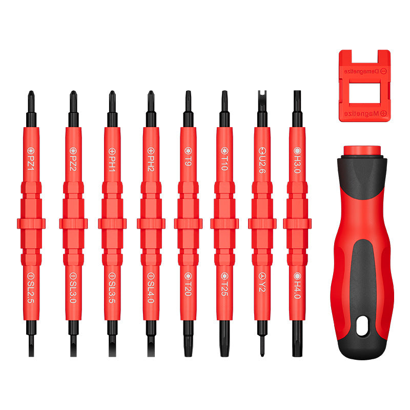 A310  18-in-1 Multi-Function Electrician Screwdriver, Insulated Phillips Slotted Torx Repair Tool