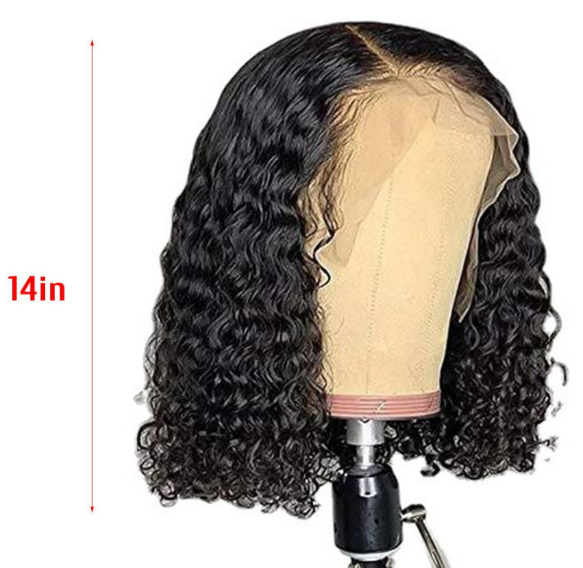 A335  Middle Part Short Tube Curly Wig Afro Kinky Synthetic Wig for Women